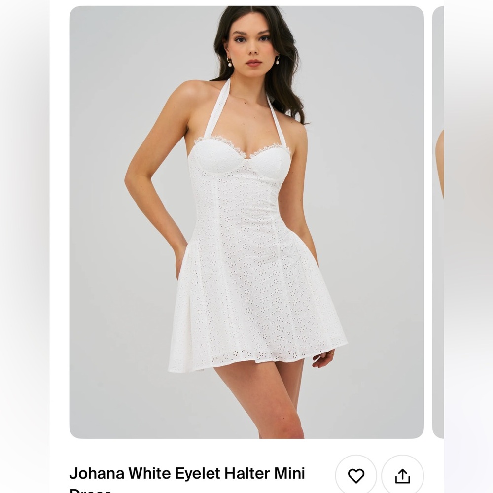 Elegant White Eyelet Dress